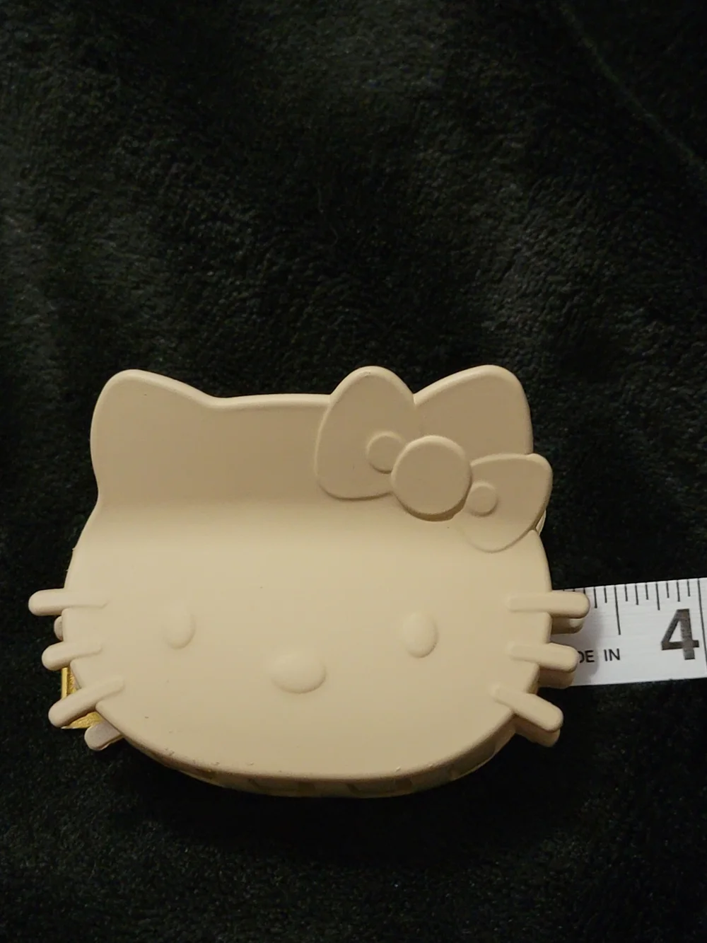 Kitty Style Beige Silicone Hair Ckaw/Clip Set